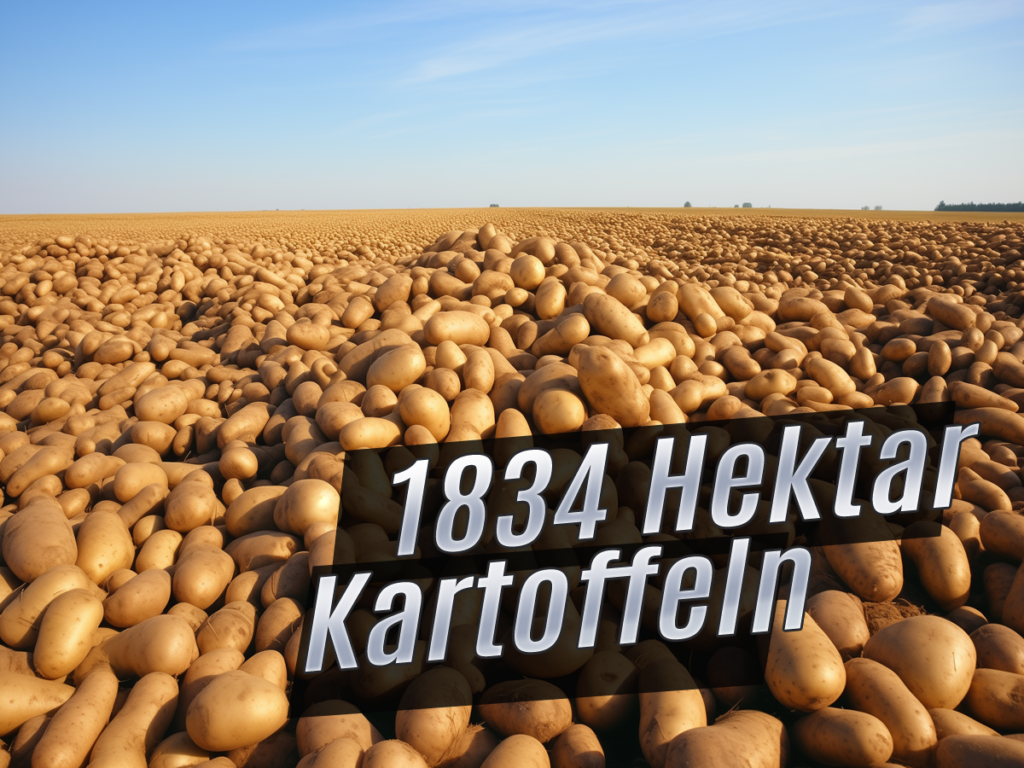 1834 Hektar Kartoffeln
